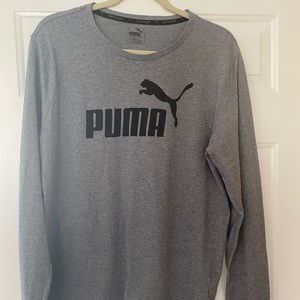 Puma Long sleeve shirt size Large Gray Like New